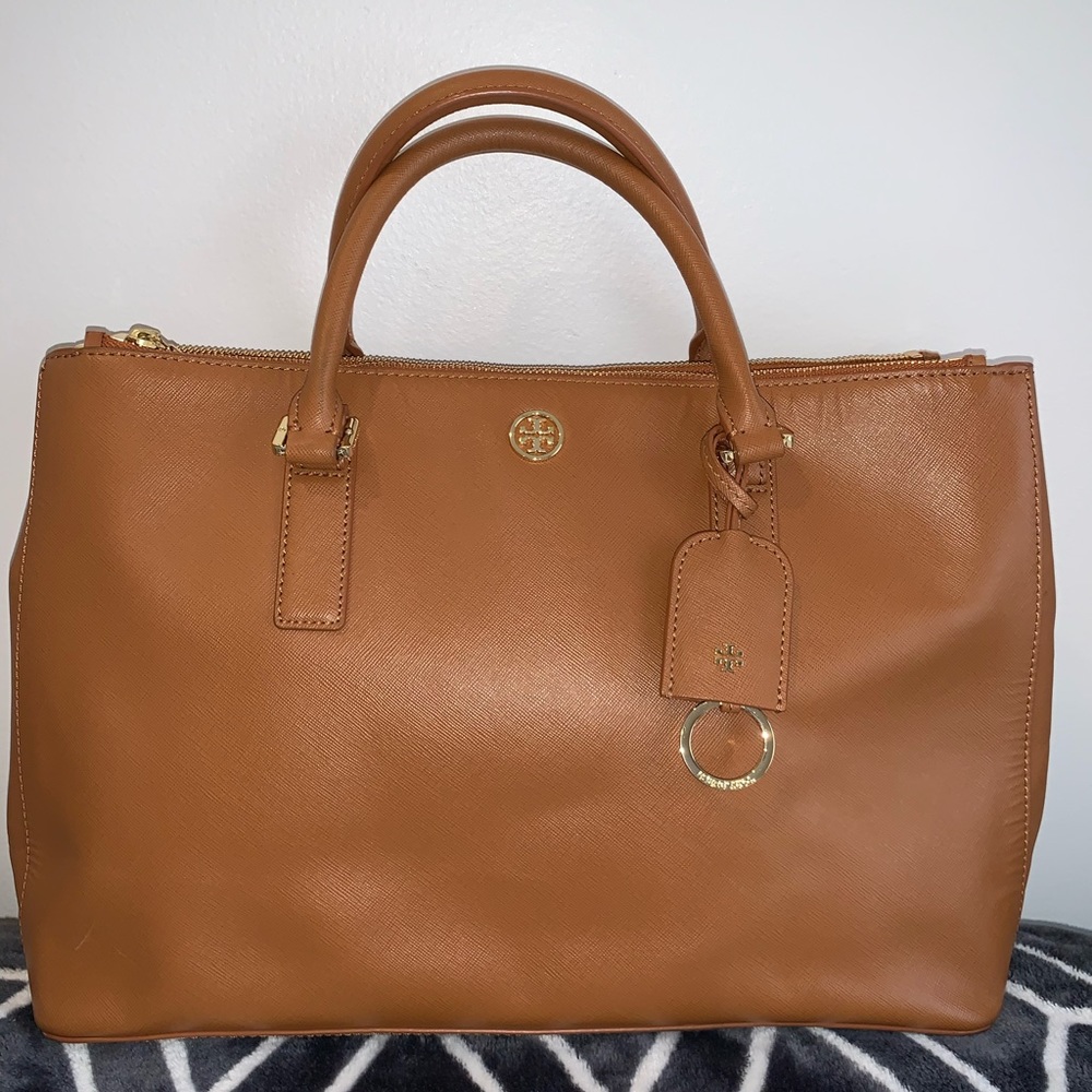 Tory Burch Robinson Double ZIP Tote (large)